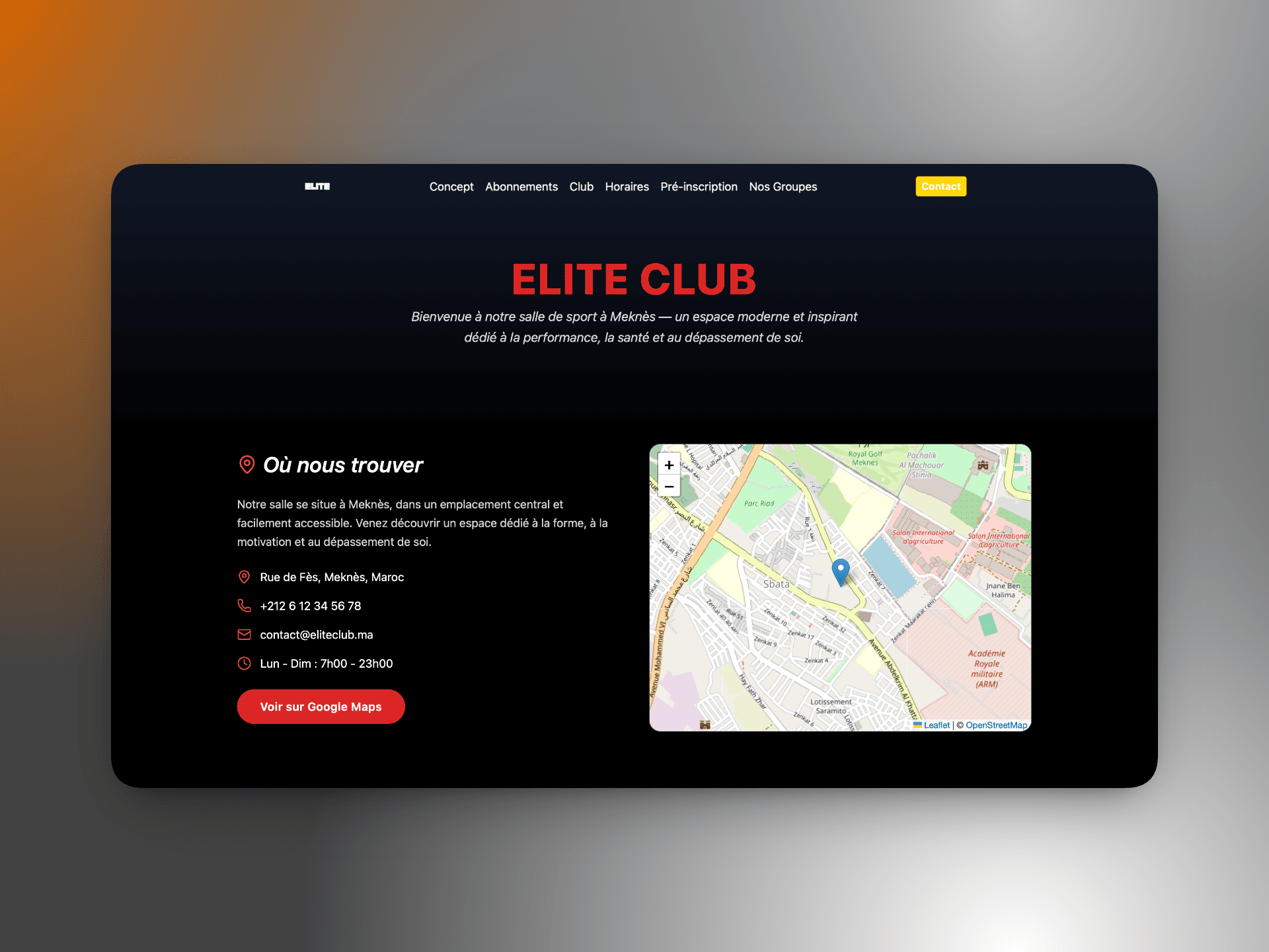 Elite Fitness Meknes screenshot 1